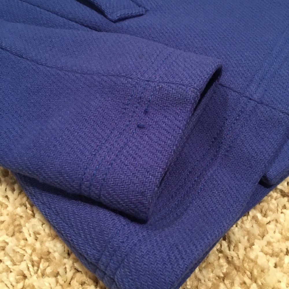 J. Crew Blue Pea Coat with Gold Buttons - Picture 4 of 7